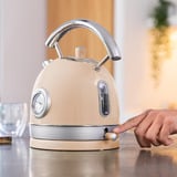 Cecotec Thermosense 420 Vintage Light Beige, Wasserkocher beige/edelstahl, 2.200 Watt, 1,8 Liter