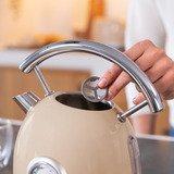 Cecotec Thermosense 420 Vintage Light Beige, Wasserkocher beige/edelstahl, 2.200 Watt, 1,8 Liter