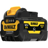 DEWALT XR Akku DCB126G, 12Volt 5Ah schwarz/gelb, Gehäuseschutz gegen Chemikalien, Säuren und Brennstoffe