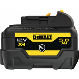 DEWALT XR Akku DCB126G, 12Volt 5Ah schwarz/gelb, Gehäuseschutz gegen Chemikalien, Säuren und Brennstoffe