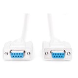 Digitus Serielles Datatransfer Anschlusskabel, D-Sub9 (Buchse) > D-Sub9 (Buchse) beige, 2 Meter