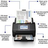  Epson Workforce ES-590W, Einzugsscanner schwarz