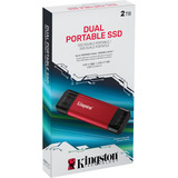 Kingston Dual Portable 2 TB, Externe SSD rot/schwarz