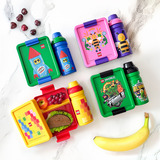 Room Copenhagen LEGO Lunch-Box Set Bee lila/pink, 2-teilig, mit Trinkflasche