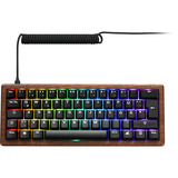 Sharkoon SKILLER SGK50 S4 Gen2 Wood PBT, Gaming-Tastatur holz/schwarz, DE-Layout, Gateron G Pro 3.0 Yellow