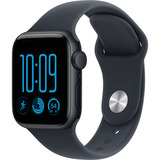 Apple Watch SE 3, Smartwatch schwarz, 40 mm, Sportarmband Navyblau S/M