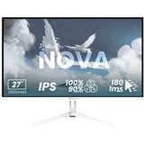Arozzi Nova 27T2K180, Gaming-Monitor 68.6 cm (27 Zoll), weiß, QHD, IPS, HDMI, DP, Lautsprecher, 180Hz Panel