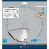 Bosch PRO Multi Material Kreissägeblatt, Ø 210mm, 80Z Bohrung 30mm, für Kapp- & Gehrungssägen