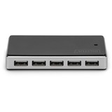 Digitus 10-Port USB 2.0 Hub, USB-Hub schwarz/silber, aktiv