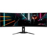 GIGABYTE AORUS CO49DQ, Gaming-Monitor 124.4 cm (49 Zoll), schwarz, DQHD, Curved, USB-C, AMD Free-Sync Premium Pro, 144Hz Panel