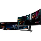 GIGABYTE AORUS CO49DQ, Gaming-Monitor 124.4 cm (49 Zoll), schwarz, DQHD, Curved, USB-C, AMD Free-Sync Premium Pro, 144Hz Panel