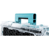 Makita MAKTRAK Organizer tief M, Werkzeugkiste blau/transparent, Transparenter Deckel