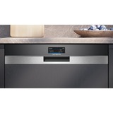 Siemens SN57TS00CE IQ700, Spülmaschine edelstahl (gebürstet)/schwarz, 60 cm, Home Connect