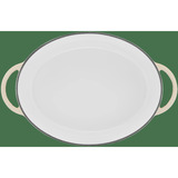 Tefal Ovaler Bräter aus Lov Gusseisen Ø 34cm beige, mit Deckel, 7,2 Liter