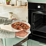 Tefal Ovaler Bräter aus Lov Gusseisen Ø 34cm beige, mit Deckel, 7,2 Liter