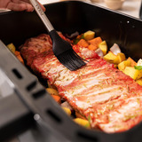 Cecotec Heißluftfritteuse Cecofry Dual 9000 schwarz/edelstahl, 2.850 Watt, Korb 9 Liter (teilbar in zwei 4,5 Liter Körbe)