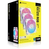 Corsair iCUE LINK RX120 RGB Triple, Gehäuselüfter weiß, 3er Pack, inkl. Hub, 120 mm