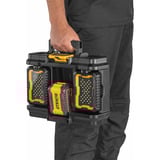 DEWALT ToughSystem Werkzeugbox mit Leuchten schwarz/gelb
