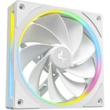 DeepCool CL6600 WH, Tower-Gehäuse weiß/holz, Tempered Glass