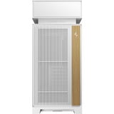 DeepCool CL6600 WH, Tower-Gehäuse weiß/holz, Tempered Glass
