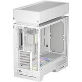 DeepCool CL6600 WH, Tower-Gehäuse weiß/holz, Tempered Glass