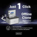 Digitus Dual SATA HDD Docking Station, Dockingstation silber/schwarz, USB 3.0, 2,5"/ 3,5"