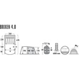 High Peak Familien-Tunnelzelt Brixen 4.0 grau/grün