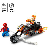 LEGO 76335 Marvel Super Heroes Spider-Man vs. Ghost Rider auf seinem Motorrad, Konstruktionsspielzeug 