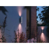 Philips Hue White & Color Ambiance Appear Outdoor Wandleuchte rund, LED-Leuchte silber