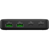 goobay USB-C Multiport-Tischladegerät, PD, GaN, 65 Watt schwarz, 2x USB-C, 2x USB-A, Power Delivery, QuickCharge 3.0