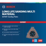 Bosch Expert Carbide Schleifplatte MAVZ 116 RT4 MultiMaterial, Ø 116mm, Schleifscheibe Starlock Max, K40