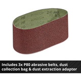 EINHELL Professional Akku-Bandschleifer TP-BS 18/457 Li BL - Solo, 18Volt rot/schwarz, ohne Akku und Ladegerät