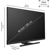 JVC LT-40VQF545A, QLED-Fernseher 102 cm (40 Zoll), schwarz, FullHD, Tripple Tuner, Smart TV, Android Betriebssystem