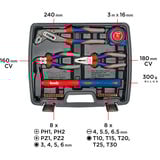 KWB Werkzeugkoffer Heimwerker, 42-teilig, Werkzeug-Set schwarz,  GS geprüft