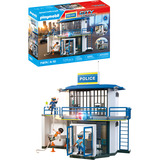 PLAYMOBIL 71874 City Action Polizeiwache mit Fahndungsraum, Konstruktionsspielzeug 