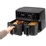 ProfiCook Doppel-Heißluftfritteuse PC-FR 1295 H edelstahl (dunkel)/schwarz, 2.700 Watt, 2 Körbe 5,5 + 3,5 Liter