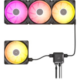 Corsair iCUE LINK LX120 RGB Triple Generalüberholt, Gehäuselüfter schwarz, 3er Pack, 120 mm