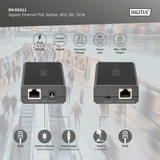 Digitus Gigabit Ethernet PoE-Splitter, 802.3bt, 51 Watt schwarz