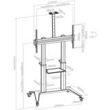 HAGOR BrackIT Stand HD XXL, Standsystem schwarz, Mobil