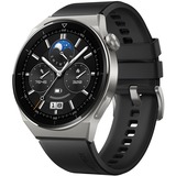 Huawei Watch GT 3 Pro Titanium, Smartwatch titan, 46mm; Armband: schwarzes Fluorelastomer-Armband