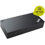 Lenovo ThinkPad USB-C Dock Generalüberholt, Dockingstation schwarz, Displayport, USB, LAN, VGA