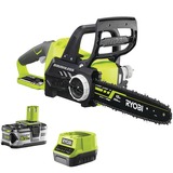 Ryobi ONE+ Akku-Kettensäge RCS18X3050F, 18Volt grün/schwarz, Li-Ionen Akku 5,0Ah