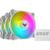 ASUS TUF Gaming TF120 ARGB-Gehäuselüfter White Edition 3IN1 weiß, 3er Pack, inkl. ARGB-Controller, 120 mm