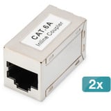 Digitus CAT 6A Modulare Kupplung, geschirmt, 2 Stück, Keystone-Modul 