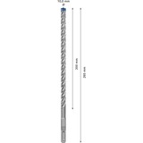 Bosch EXPERT Hammerbohrer SDS-plus-7X, Ø 10mm, 30 Stück Arbeitslänge 200mm