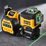 DEWALT Akku-Multilinienlaser 3x360° DCE089D1G18-QW, 18Volt, Kreuzlinienlaser schwarz/gelb, mit grünen Laserlinien