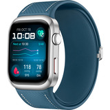 Huawei Watch D2 (Luca-B29), Smartwatch silber, blaues Kunstleder-Armband