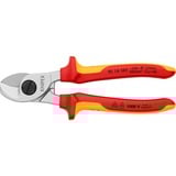 KNIPEX Kabelschere 95 16 165 , Schneid-Zange für Cu- und Al-Kabel, Klemmschutz, VDE