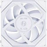 Lian Li UNI FAN TL120 LCD Reverse Blade, Gehäuselüfter weiß, 124 mm
