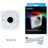 Lian Li UNI FAN TL120 LCD Reverse Blade, Gehäuselüfter weiß, 124 mm